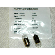 Bulbs Filament type - 14.4 Volts